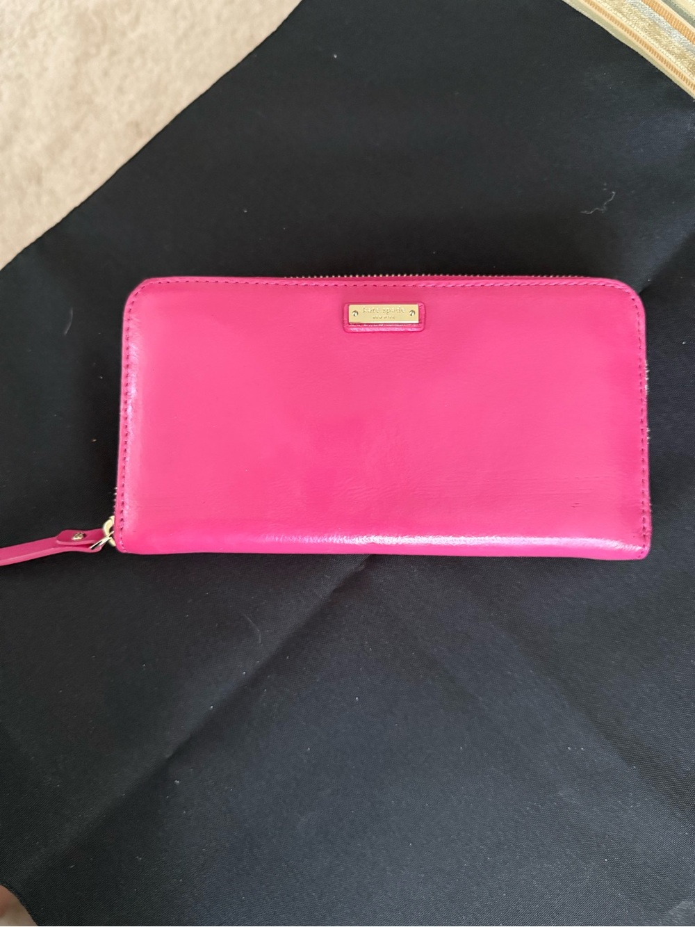 kate spade Bright Pink Zip-Around Leather Wallet with Gold hardware - Picture 11 of 11